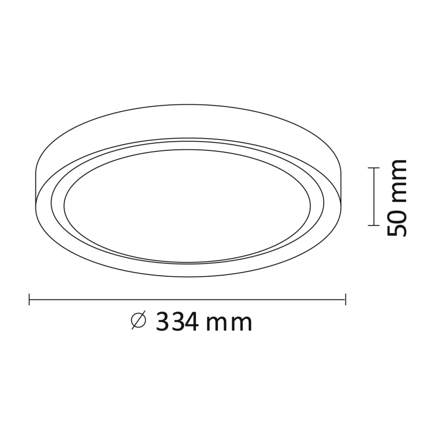 LED Plafonjera PERSE LED/15W/230V crno