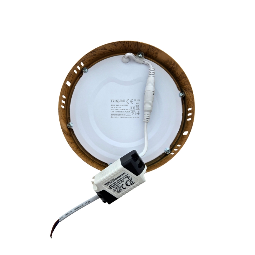 LED Plafonjera RING LED/12W/230V 4200K pr. 16 cm braon