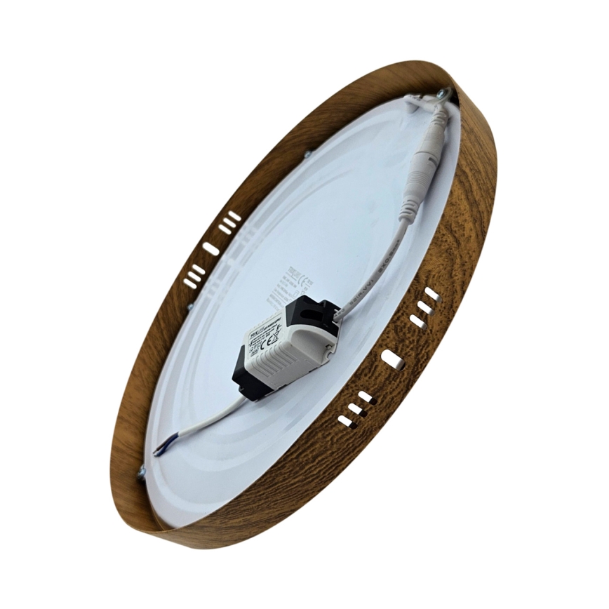 LED Plafonjera RING LED/24W/230V 4200K pr. 28,5 cm braon