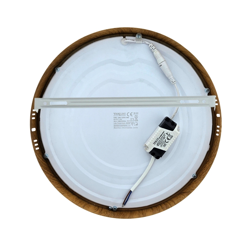 LED Plafonjera RING LED/24W/230V 4200K pr. 28,5 cm braon