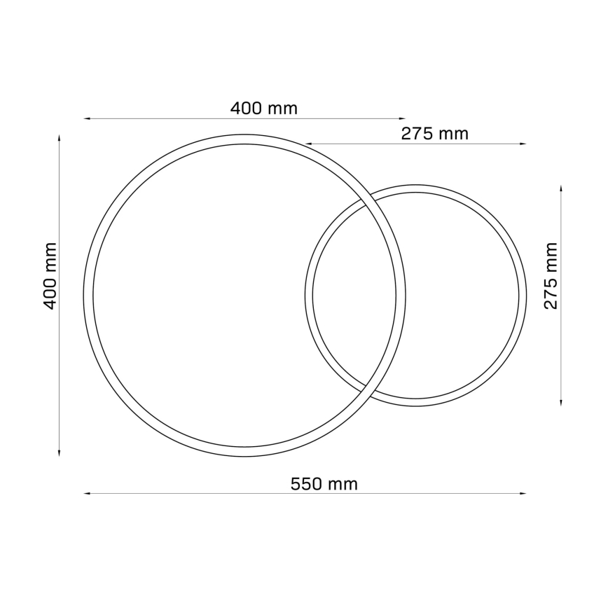 LED Plafonjera ROMAN LED/33W/230V 4000K crno