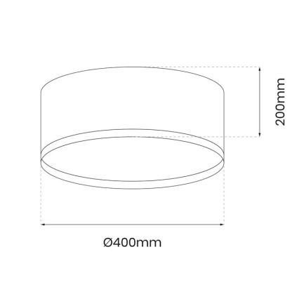 LED Plafonjera RONDO LED/18W/230V crno