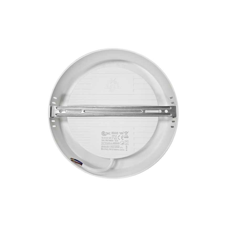 LED Plafonjera ROUND LED/18W/230V 4000K pr. 21,5 cm bela