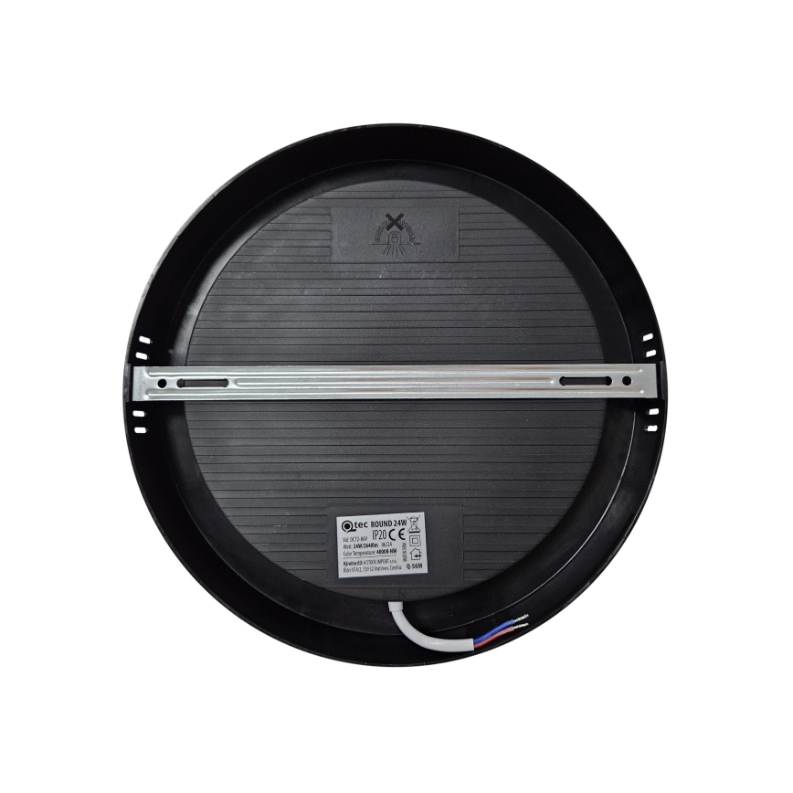 LED Plafonjera ROUND LED/24W/230V 4000K pr. 28,8 cm crno