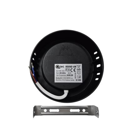 LED Plafonjera ROUND LED/6W/230V 4000K pr. 12,1 cm crno