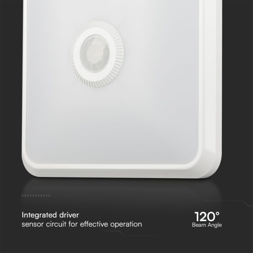LED Plafonjera sa senzorom SAMSUNG CHIP LED/12W/230V 3000/4000/6000K bela