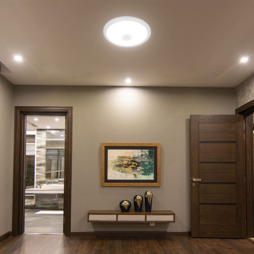 LED Plafonjera sa senzorom SAMSUNG CHIP LED/12W/230V 3000/4000/6000K pr. 29 cm bela