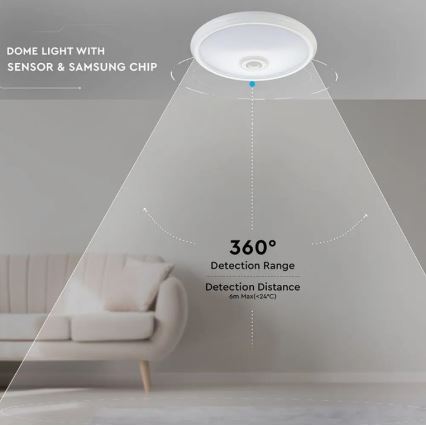 LED Plafonjera sa senzorom SAMSUNG CHIP LED/12W/230V 4000K pr. 29 cm
