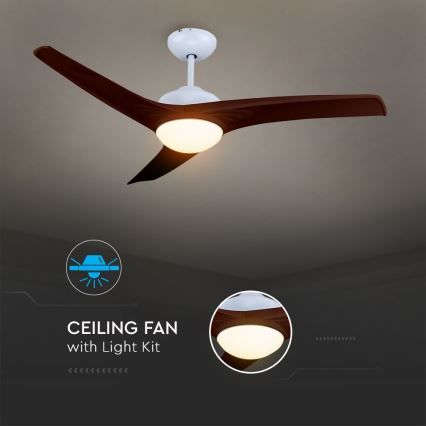 LED Plafonjera sa ventilatorom LED/15W/230V 3000/4000/6400K + Daljinski upravljač