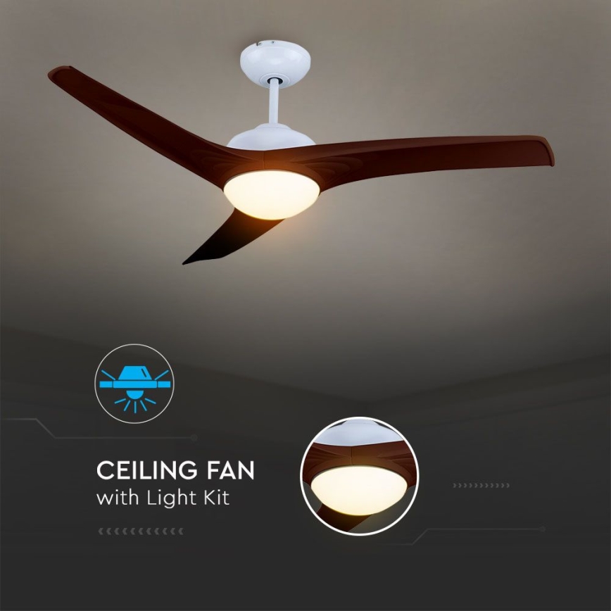 LED Plafonjera sa ventilatorom LED/15W/230V 3000/4000/6400K + Daljinski upravljač