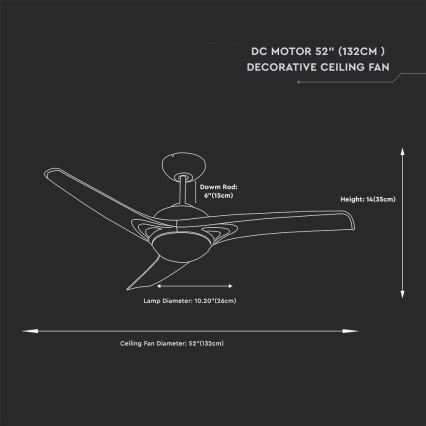 LED Plafonjera sa ventilatorom LED/15W/230V 3000/4000/6400K + Daljinski upravljač