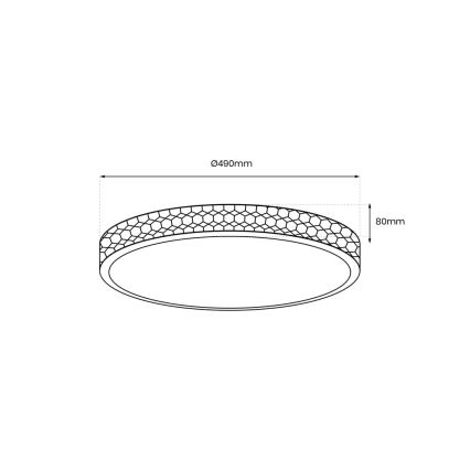LED Plafonjera SHINY LED/34W/230V zlatna