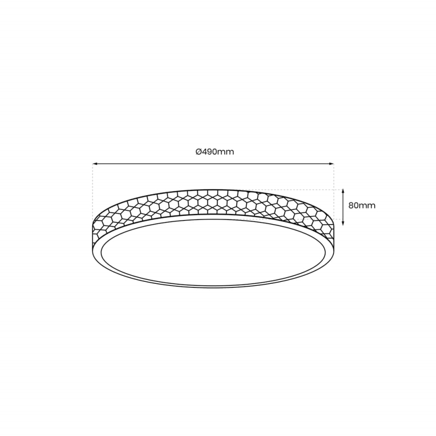 LED Plafonjera SHINY LED/34W/230V zlatna