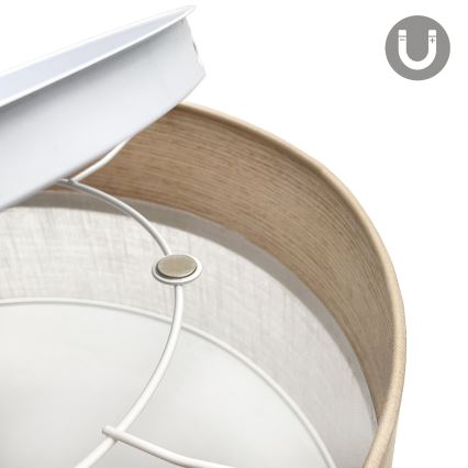 LED Plafonjera SIRJA WOOD LED/20W/230V pr. 35 cm bela/hrast