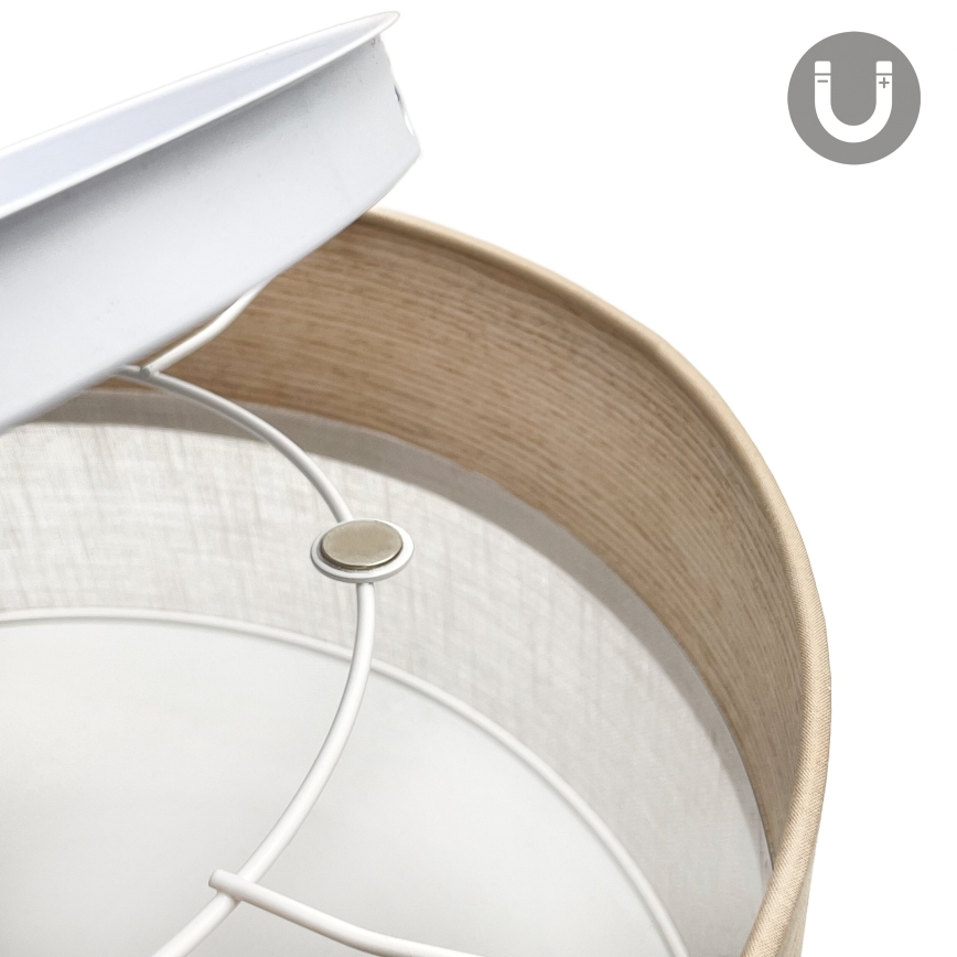 LED Plafonjera SIRJA WOOD LED/20W/230V pr. 35 cm bela/hrast