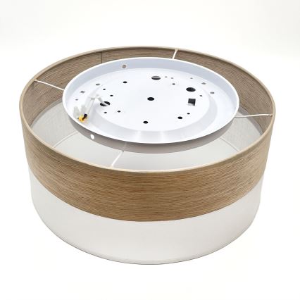 LED Plafonjera SIRJA WOOD LED/20W/230V pr. 35 cm bela/hrast