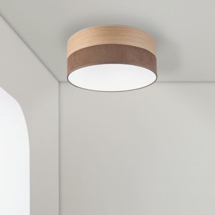 LED Plafonjera SIRJA WOOD LED/20W/230V pr. 35 cm braon/hrast