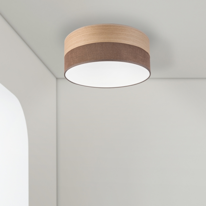 LED Plafonjera SIRJA WOOD LED/20W/230V pr. 35 cm braon/hrast