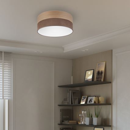 LED Plafonjera SIRJA WOOD LED/20W/230V pr. 35 cm braon/hrast