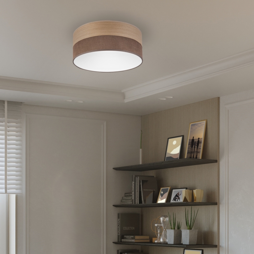 LED Plafonjera SIRJA WOOD LED/20W/230V pr. 35 cm braon/hrast