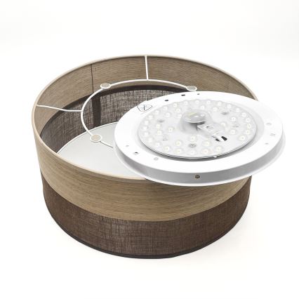 LED Plafonjera SIRJA WOOD LED/20W/230V pr. 35 cm braon/hrast