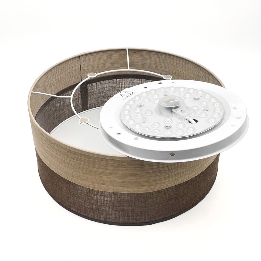 LED Plafonjera SIRJA WOOD LED/20W/230V pr. 35 cm braon/hrast