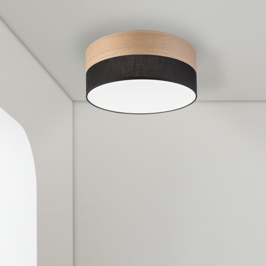 LED Plafonjera SIRJA WOOD LED/20W/230V pr. 35 cm crno/hrast