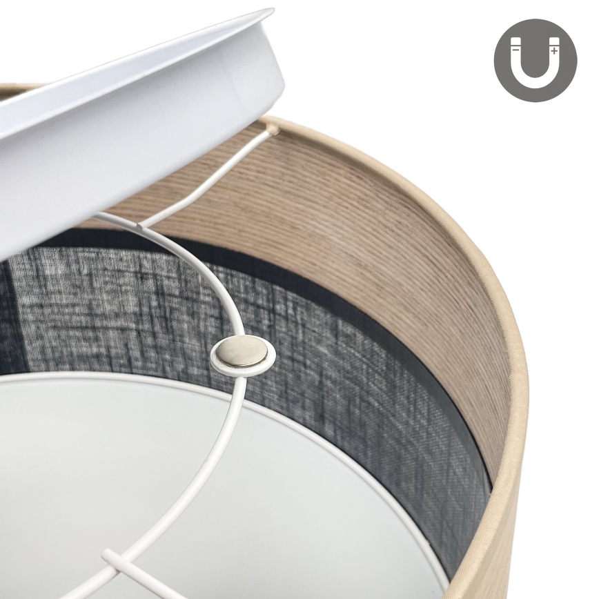 LED Plafonjera SIRJA WOOD LED/20W/230V pr. 35 cm crno/hrast