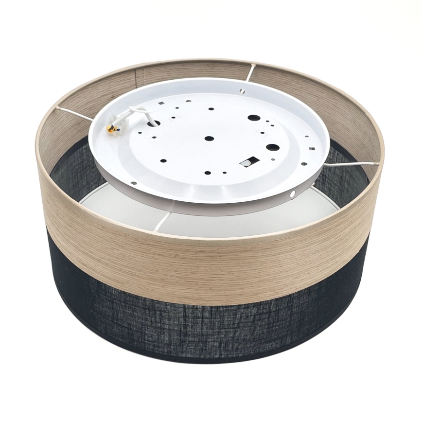 LED Plafonjera SIRJA WOOD LED/20W/230V pr. 35 cm crno/hrast