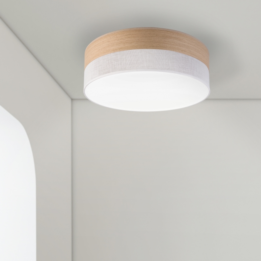 LED Plafonjera SIRJA WOOD LED/36W/230V pr. 45 cm bela/hrast