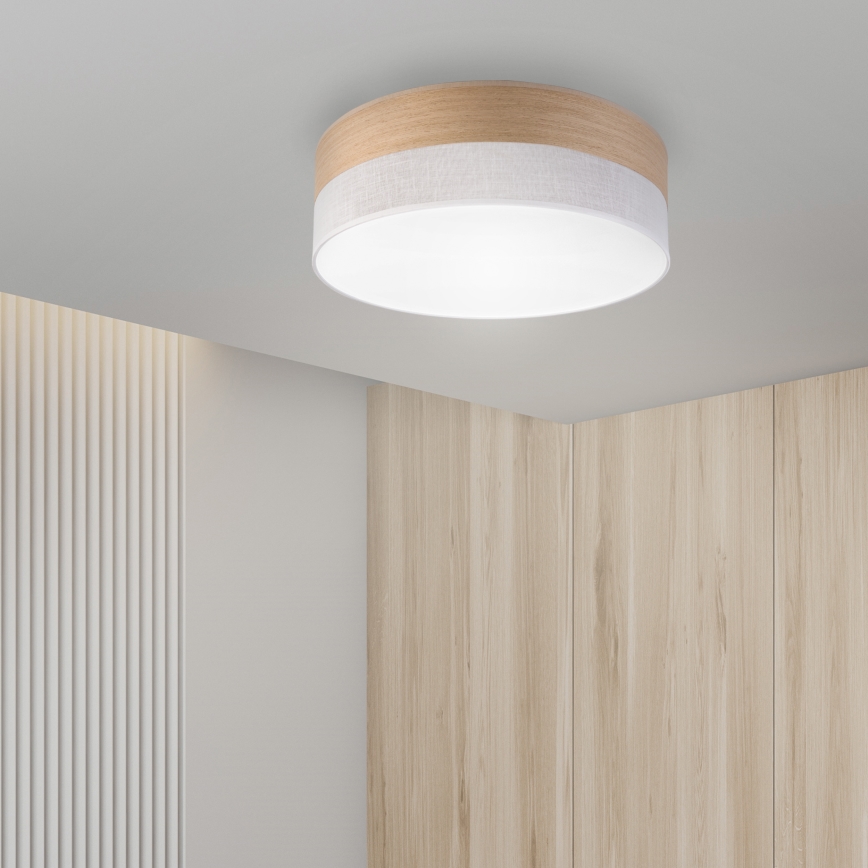 LED Plafonjera SIRJA WOOD LED/36W/230V pr. 45 cm bela/hrast