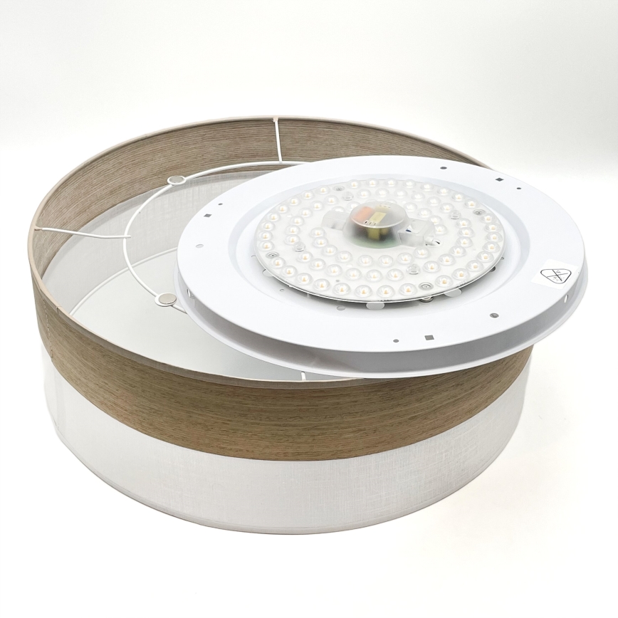 LED Plafonjera SIRJA WOOD LED/36W/230V pr. 45 cm bela/hrast