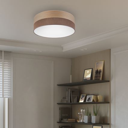LED Plafonjera SIRJA WOOD LED/36W/230V pr. 45 cm braon/hrast