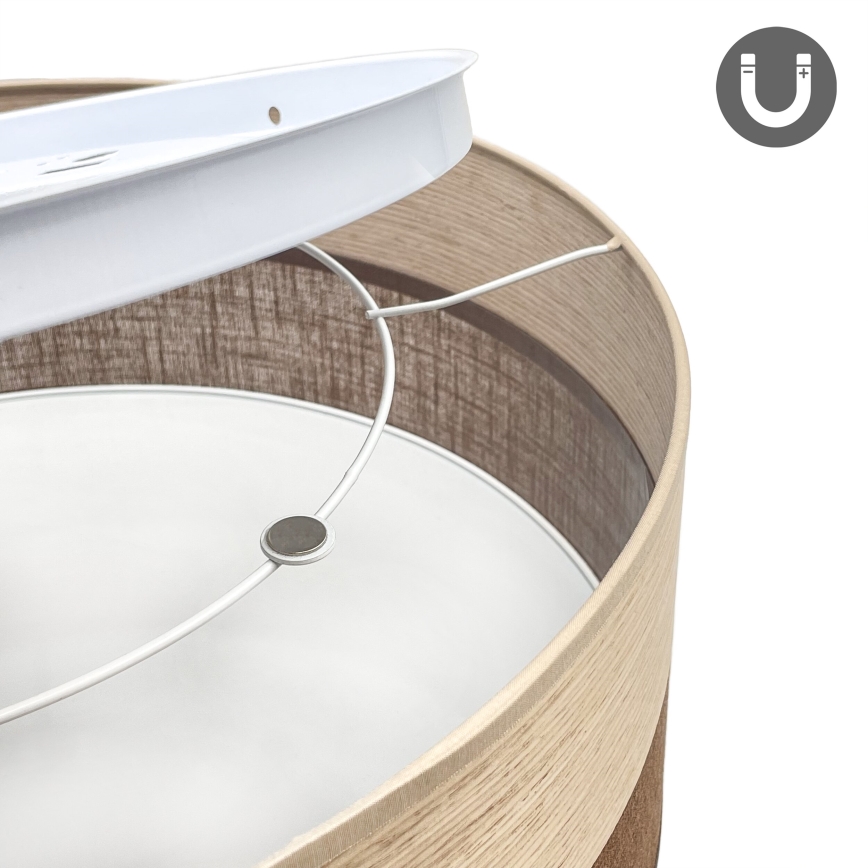 LED Plafonjera SIRJA WOOD LED/36W/230V pr. 45 cm braon/hrast