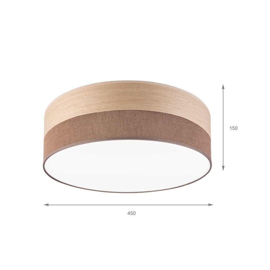 LED Plafonjera SIRJA WOOD LED/36W/230V pr. 45 cm braon/hrast