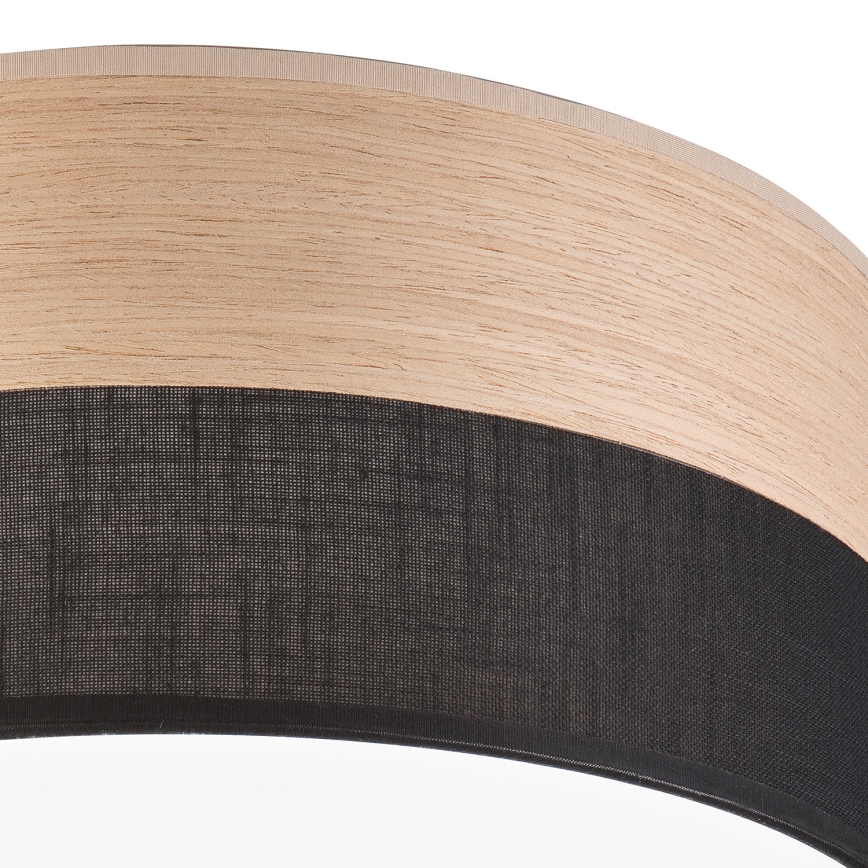 LED Plafonjera SIRJA WOOD LED/36W/230V pr. 45 cm crno/hrast