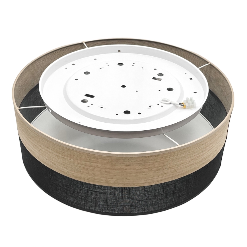 LED Plafonjera SIRJA WOOD LED/36W/230V pr. 45 cm crno/hrast
