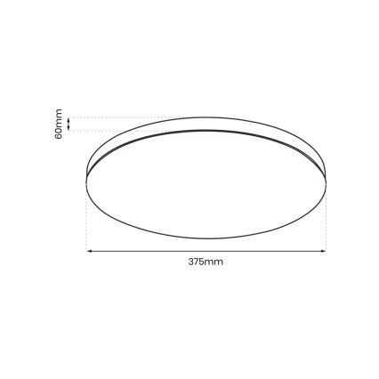 LED Plafonjera SLIMI LED/24W/230V IP40 crno
