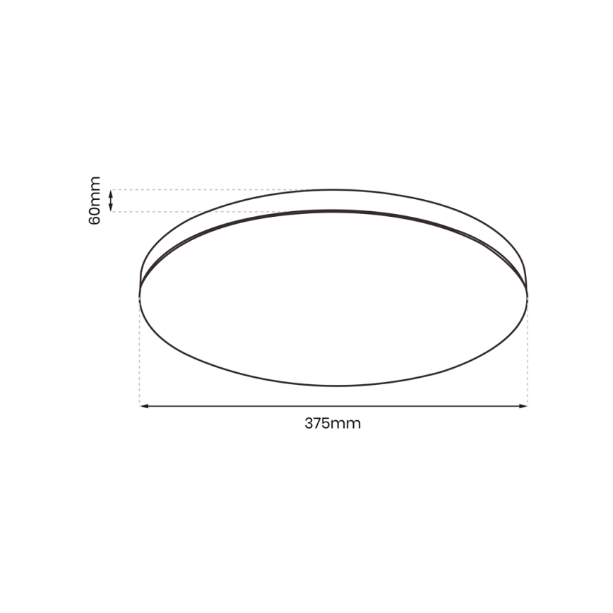 LED Plafonjera SLIMI LED/24W/230V IP40 crno