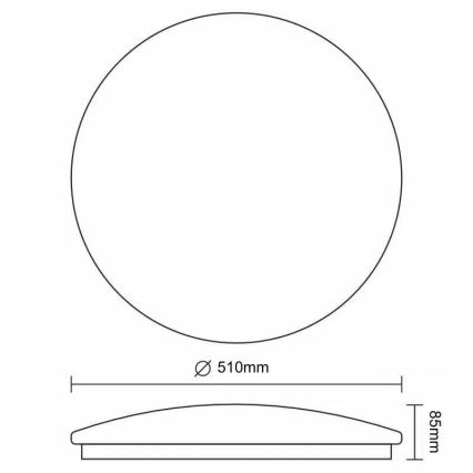 LED Prigušiva plafonjera STAR LED/48W/230V 3000-6500K + Daljinski upravljač