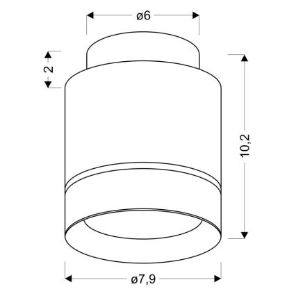 LED Plafonjera TUBA LED/12W/230V