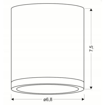LED Plafonjera TUBA LED/5W/230V bela/bež