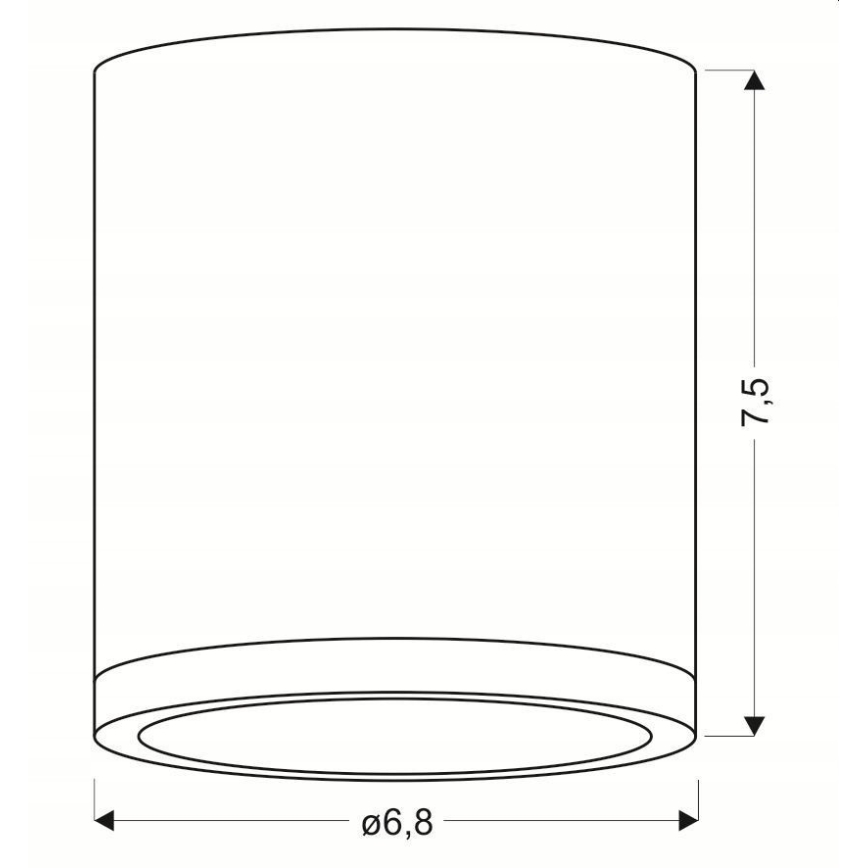 LED Plafonjera TUBA LED/5W/230V bela/bež