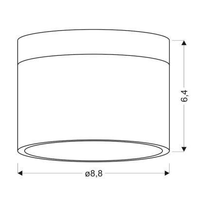 LED Plafonjera TUBA LED/9W/230V bela/bež