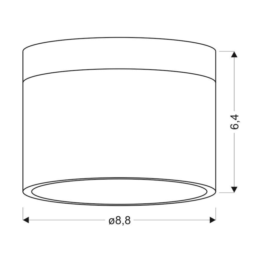 LED Plafonjera TUBA LED/9W/230V bela/bež