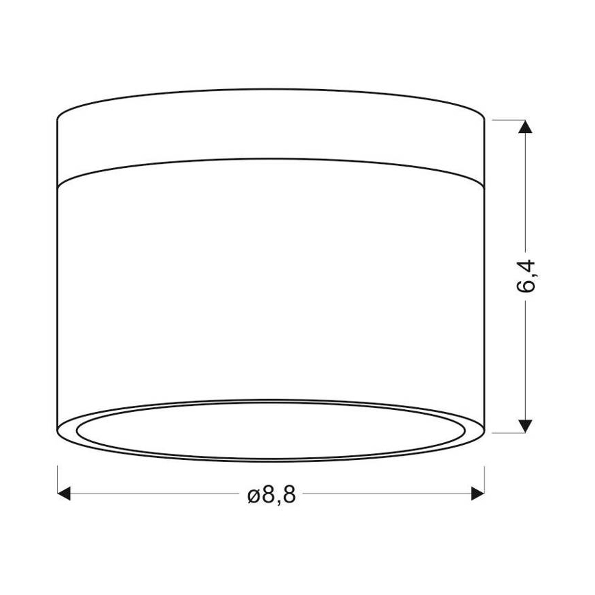 LED Plafonjera TUBA LED/9W/230V bela/bež