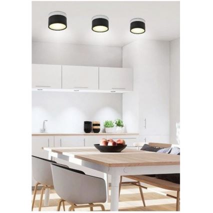 LED Plafonjera TUBA LED/9W/230V bela/crno