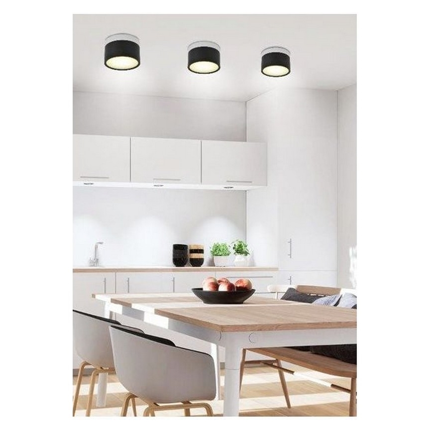LED Plafonjera TUBA LED/9W/230V bela/crno