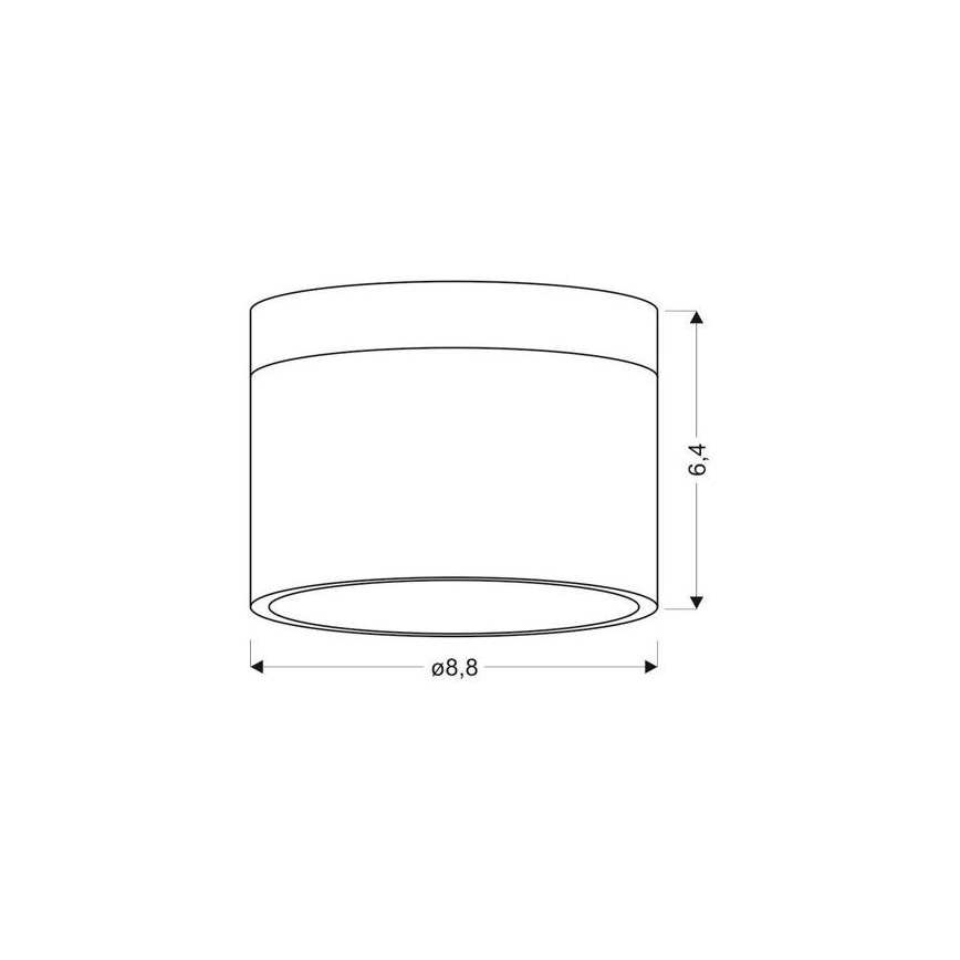 LED Plafonjera TUBA LED/9W/230V bela/crno