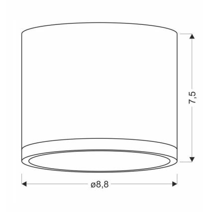 LED Plafonjera TUBA LED/9W/230V